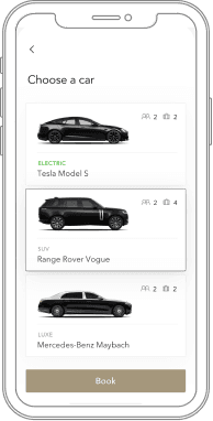 Limohawk App - Choose a car